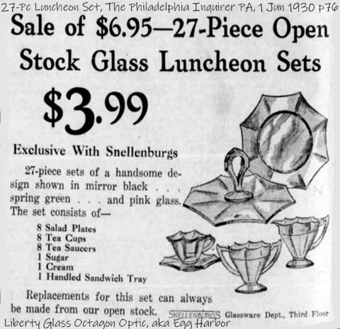 Liberty Works Octagon Optic 27-Piece Luncheon Set Advertisement