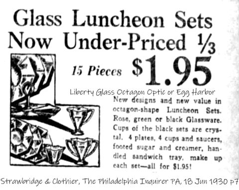 Liberty Works Octagon Optic 15-Piece Luncheon Set Advertisement