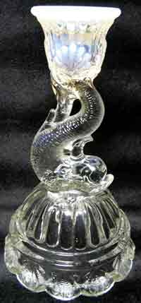 Northwood # 565 Petticoat Dolphin Candleholder