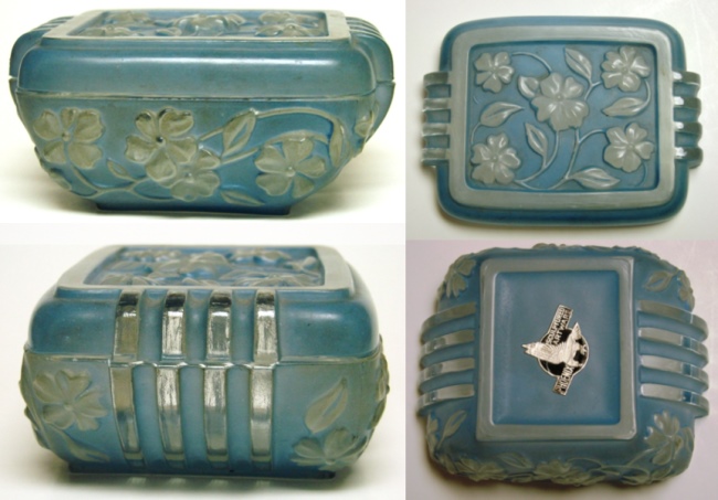 Phoenix #266 Sculptured Crystal Phlox Cigarette Box