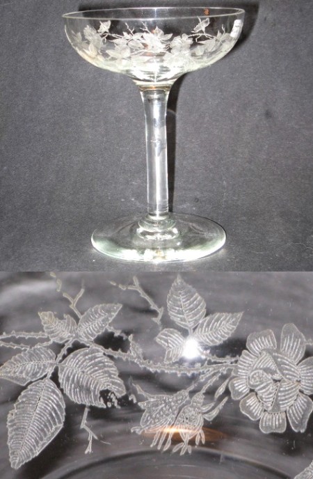 Seneca Compote w/ # 609 Rose Etch