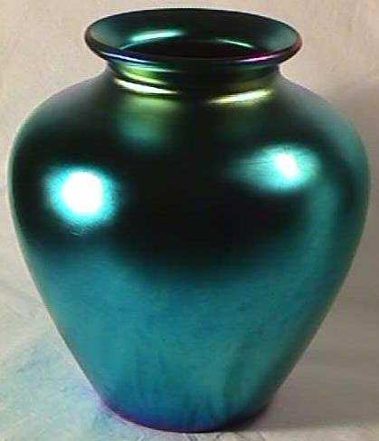 Steuben #2683 Blue Aurene Vase