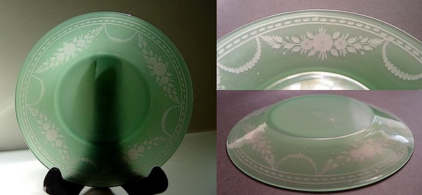 Steuben Small Plate w/ York Engraving