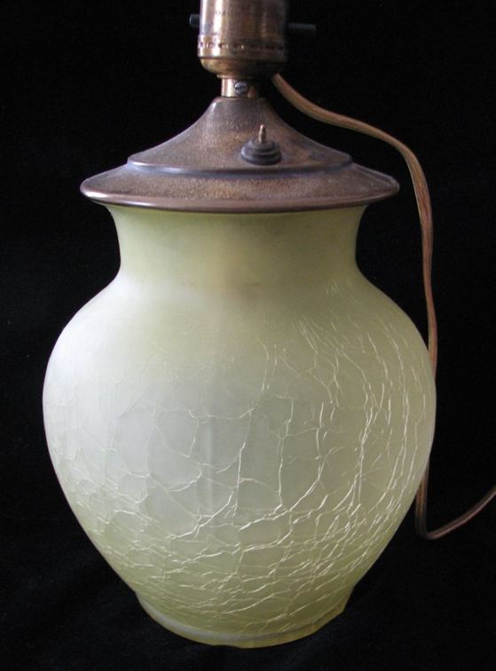 Utility Canary Crackle Lamp Base