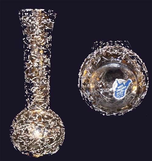 West Virginia Specialty Vase with Splattered Decoration