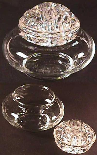 West Virginia Glass Specialty Bowl & Frog