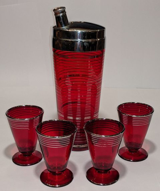 West Virginia Glass Specialty Cocktail Set