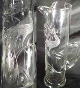 West Virginia Glass Specialty Martini Pitcher