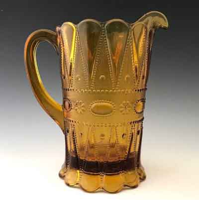 Wheaton Lace & Dewdrop Amber Pitcher
