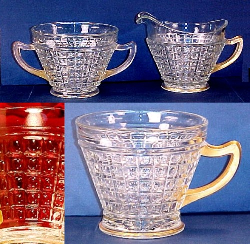 L. E. Smith "Do-Si-Do" Cup, Cream & Sugar