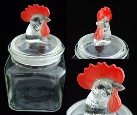 L. E. Smith #  218C Rooster Canister Set