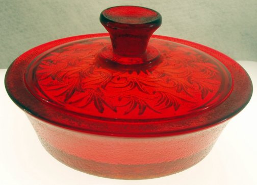 L. E. Smith # 6524 Sandscroll Candy Dish