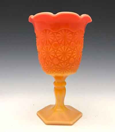 L. E. Smith # 4651 Daisy and Button Crimped Compote