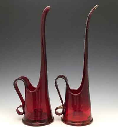 L. E. Smith Candle Pitcher - unknown pattern number