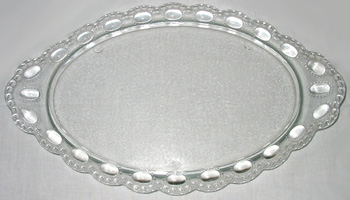 L. E. Smith Beaded Medallion Dresser Tray