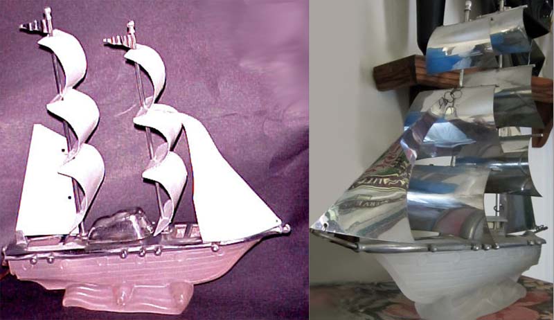 L. E. Smith Sailing Ship TV Lamp