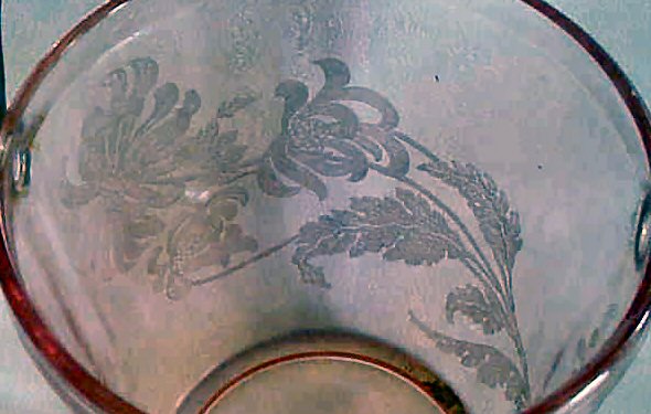 Cambridge # 523 Chrysanthemum Etch
