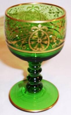 Cambridge #D1007-8  #1402 Stem w/ Gold Decoration