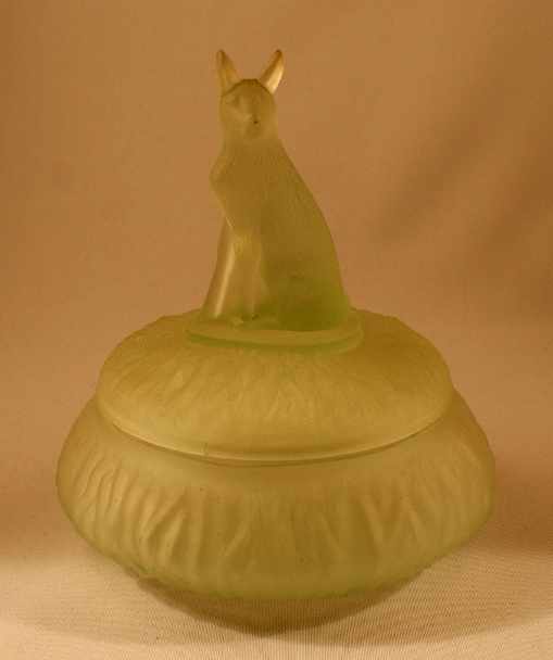 L. E. Smith "Rin Tin Tin" Powder Jar