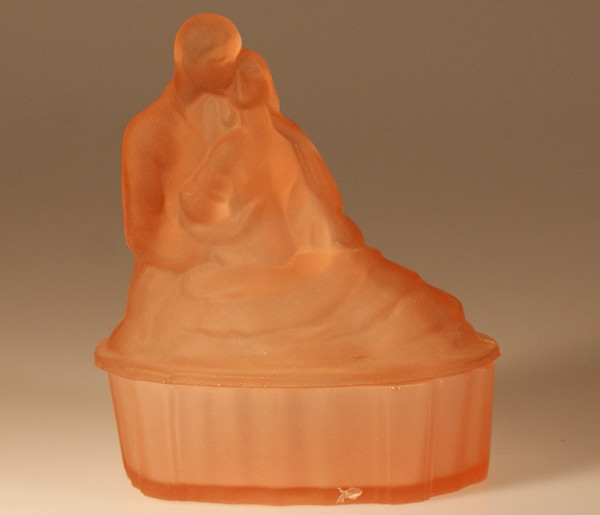 L. E. Smith Lovers Powder Jar