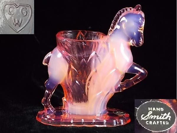L. E. Smith #  20-R Horse Vase