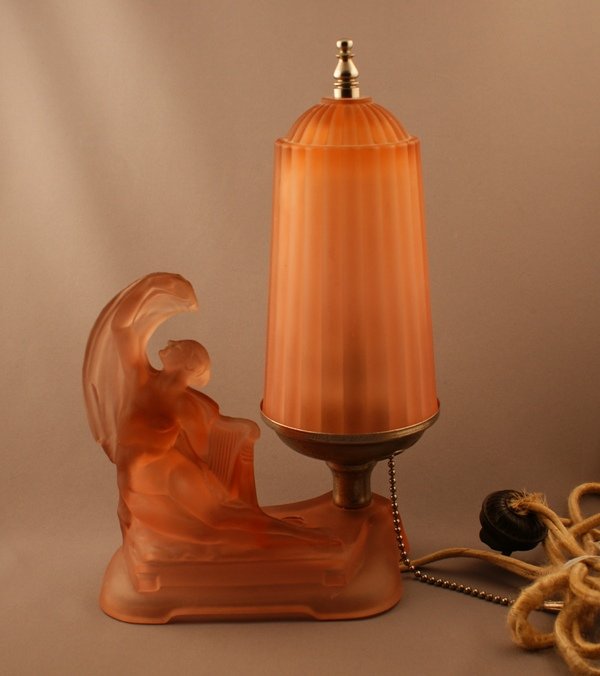 L. E. Smith Reclining Nude with a Harp Lamp