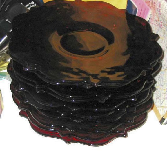McKee Rock Crystal Ruby Plates