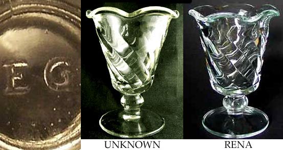 Paden City Rena Goblet and Lookalike