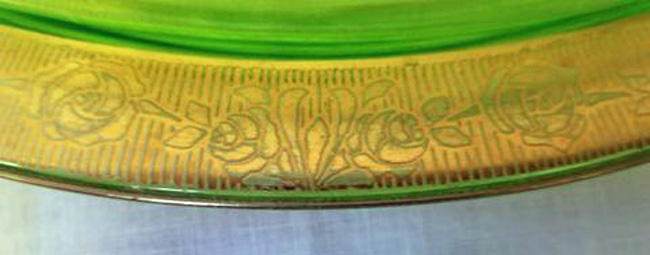 Art Goods & Novelty Co. American Beauty Gold Encrusted Etch