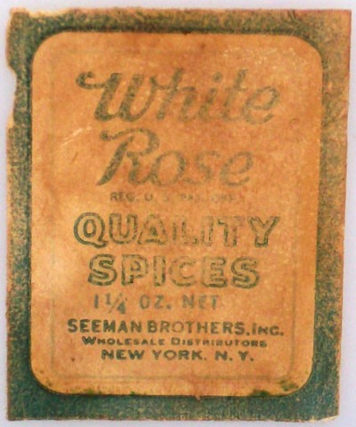 White Rose Spice Label