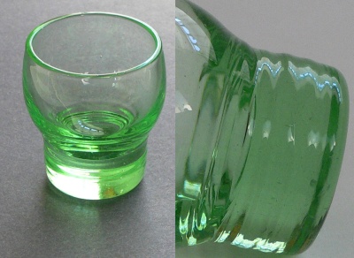 Unknown Green Cordial w/ Ringed Base