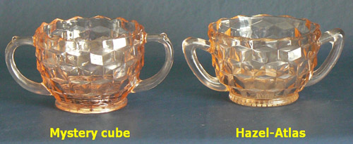 Unknown Cube Sugar and Hazel-Atlas Cube Sugar