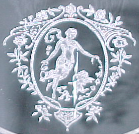 Maryland Glass Co. Diana and Nymph Etch