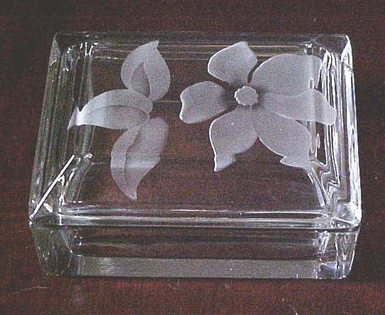 Duncan & Miller Clematis Sand Carving on # 30 Cigarette Box