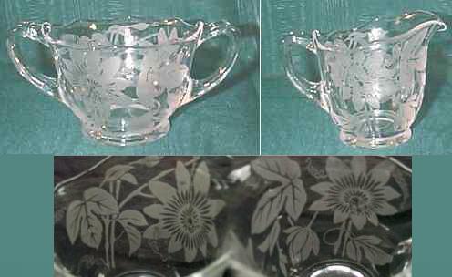 Duncan & Miller Passion Flower Etch