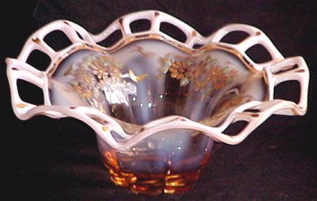 Duncan & Miller # 127  Murano Crimped Bowl