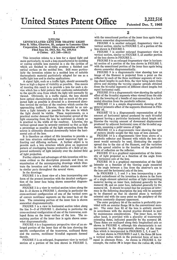 Lancaster Lens Patent 3222516-6