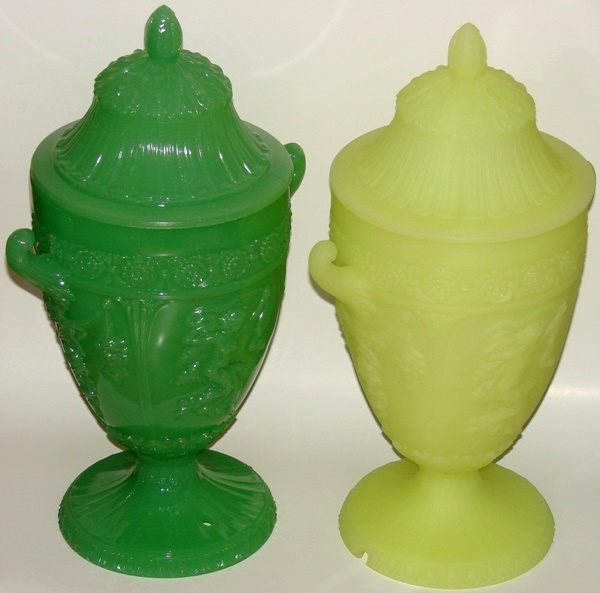 Fenton & Northwood Dancing Ladies Urn/Lamp Comparison