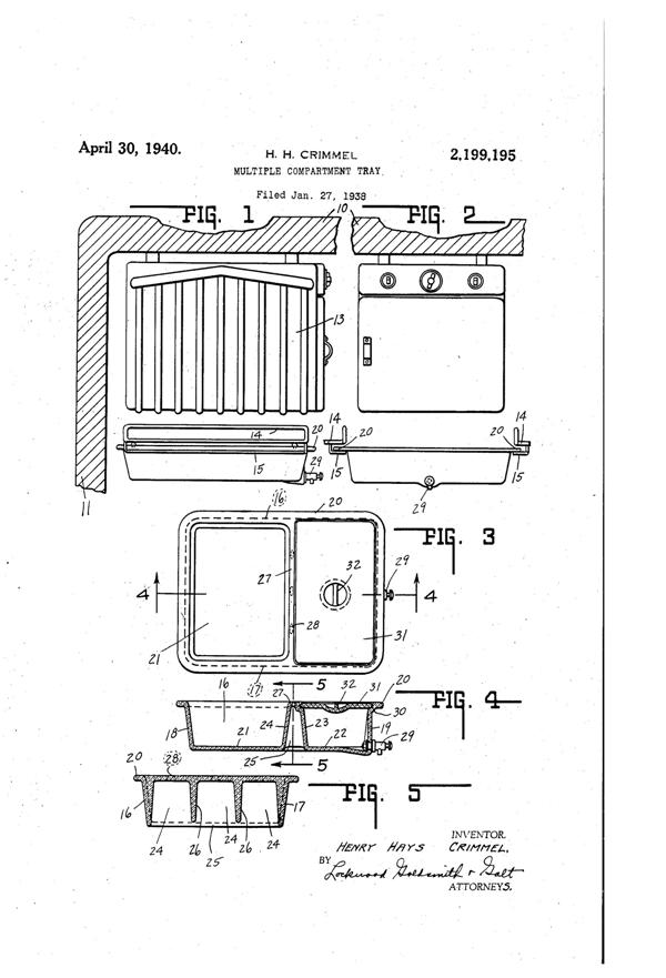 Sneath Refrigerator Tray Patent 2199195-1