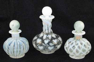 Fenton Cologne Bottles Made for Wrisley