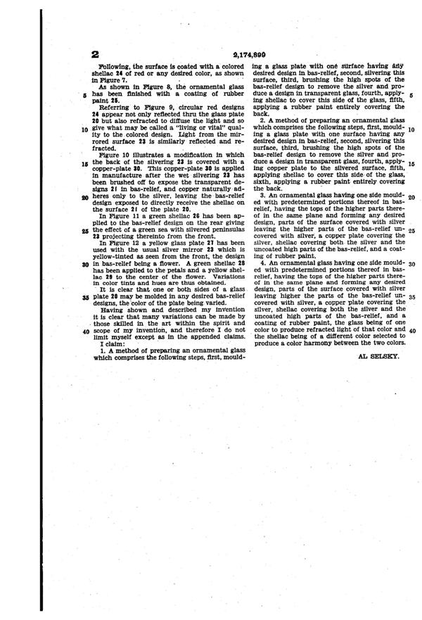 Century Metalcraft Ornamental Glass Patent 2174899-3