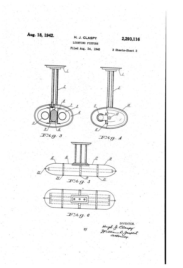 Phoenix Fluorescent Light Fixture Patent 2293116-2
