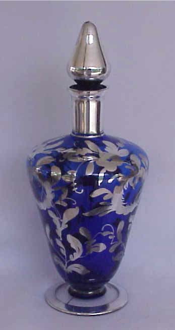 Unknown European Decanter with Silver Overlay
