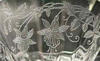 Fostoria # 310 Fuchsia Etch