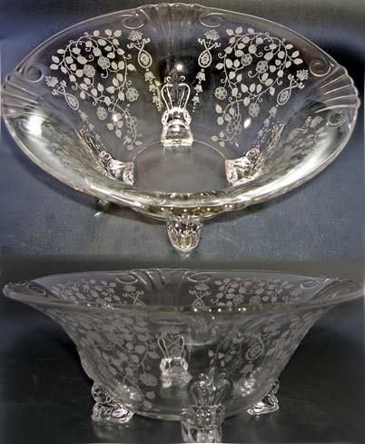 Fostoria # 326  Arcady Etch on #2470 Bowl