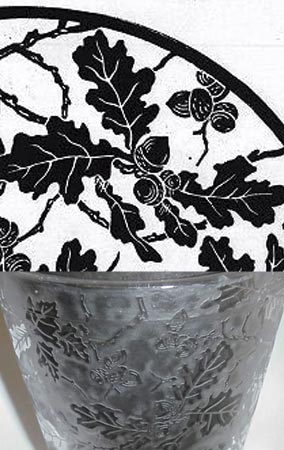 Fostoria # 290 Oak Leaf Brocade Etch