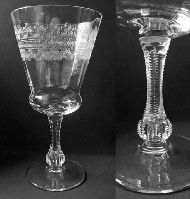 Central # 700 Goblet w/ # 4 Needle Etching
