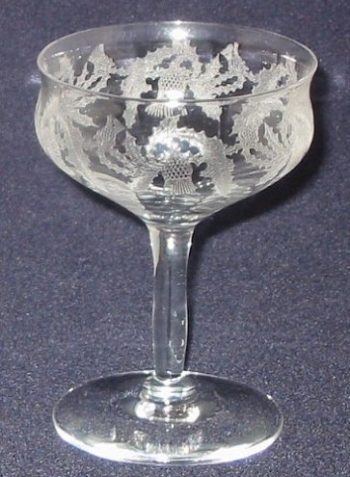 Central # 528 Champagne w/ #10 Thistle Etch