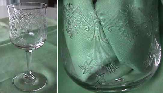 Central #1241-1/2 Goblet w/ #7 (Hanging Stars) Etch