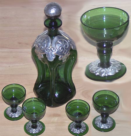 Holmegaard Kuttrolf Decanter & Stems